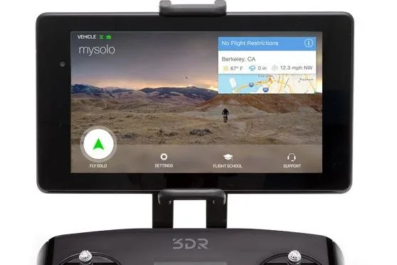 3DR Solo drone companion app interface
